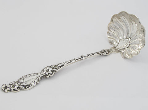 "Lily" Pattern Sterling Silver Punch Ladle by Whiting
