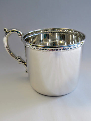 Sterling Silver Beaded Baby Cup