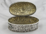 Victorian Sterling Silver Repousse Box