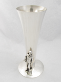 Sterling Silver Vase with Jockey