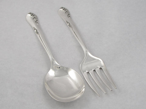 "Engagement" Pattern Sterling Silver Feeding Set by Oneida