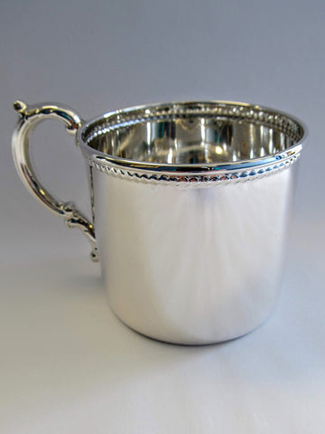 Silver Baby Cup and Baby Spoon Gift Set