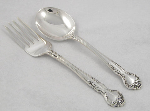 "Amaryllis" Pattern Sterling Silver Feeding Set by Manchester