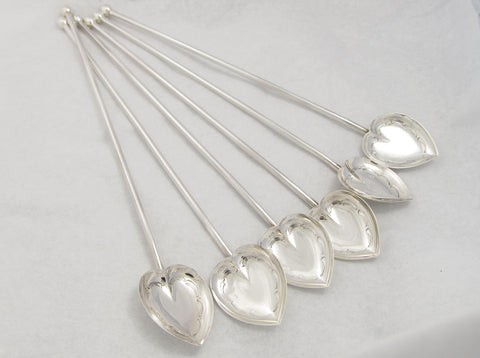 Set of 6 Sterling Silver Sipping Spoons
