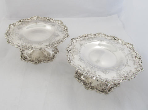 Pair of Sterling Silver Compotes by Howard & Co.