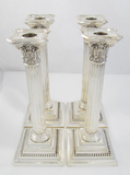 Set of 4 Sterling Silver Corinthian Candlesticks by Gorham