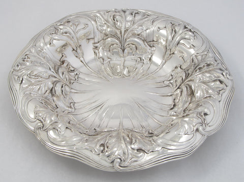 Sterling Silver Repoussé Art Nouveau Bowl by Alvin