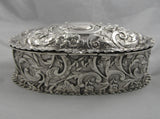 Victorian Sterling Silver Repousse Box